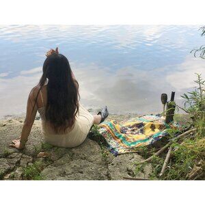 Dragon Colorful Scarf Vintage Accessories made in Japan